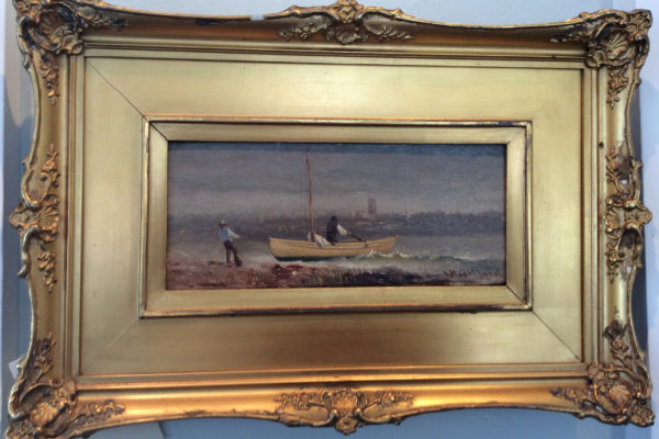 Two Men Beaching Boat byCharles Henry Gifford (1839-1904)